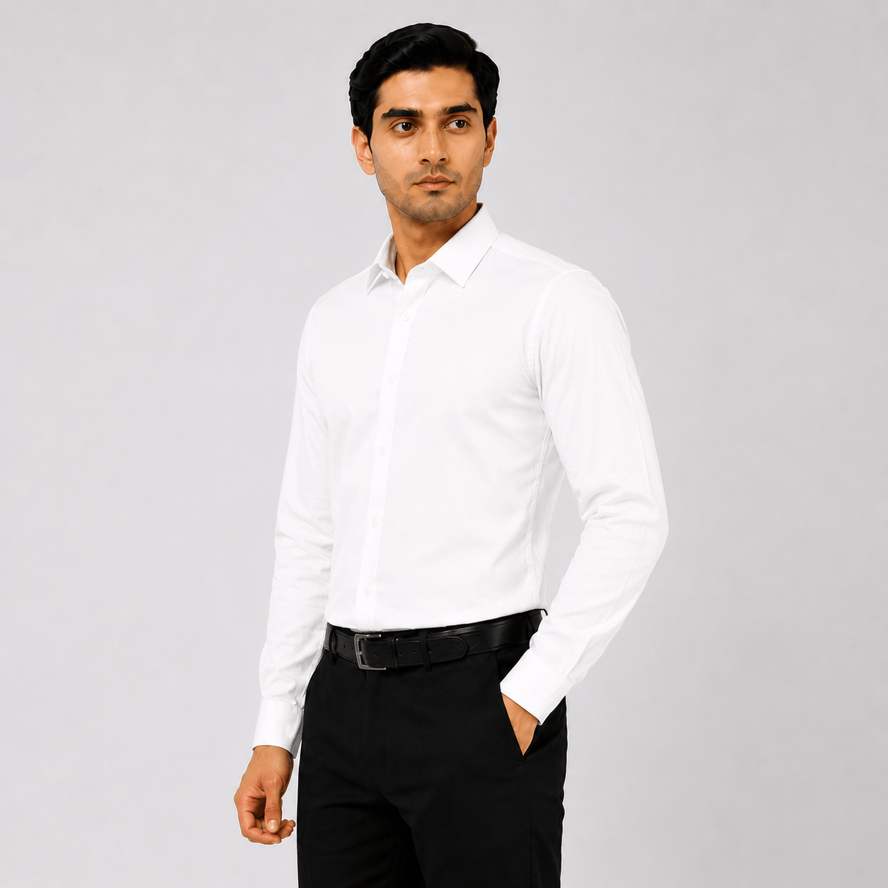 White Premium Formal Shirt For Men