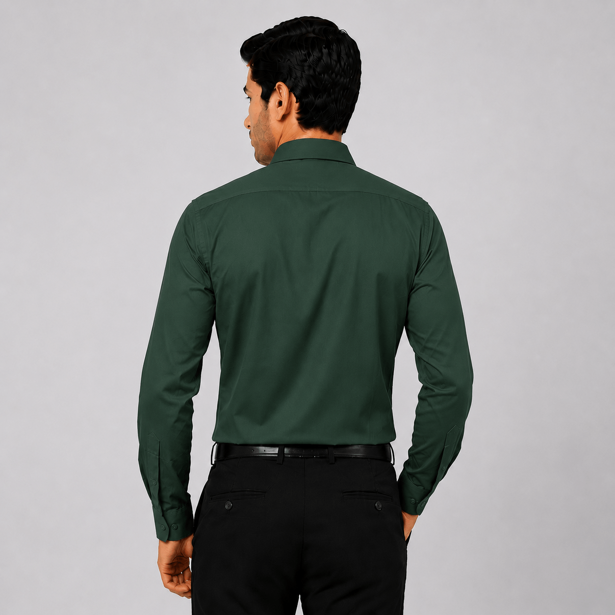 Dark Forest Green Premium Formal Shirt For Men