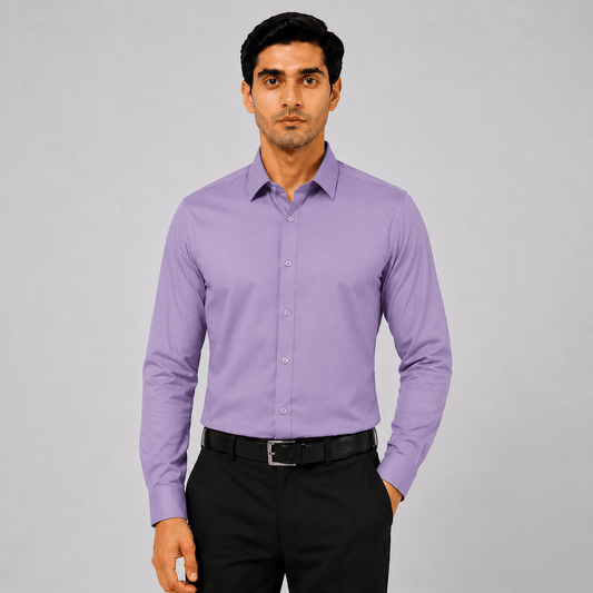 Lavender Purple Premium Formal Shirt For Men