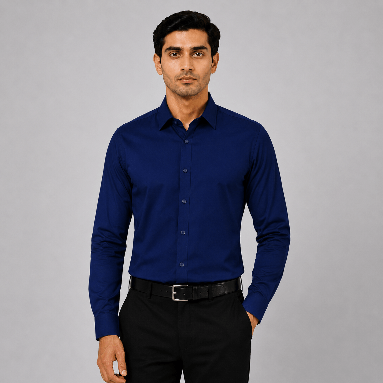Navy Blue Formal Shirt For Men