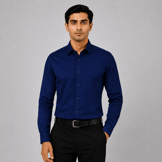 Navy Blue Formal Shirt For Men
