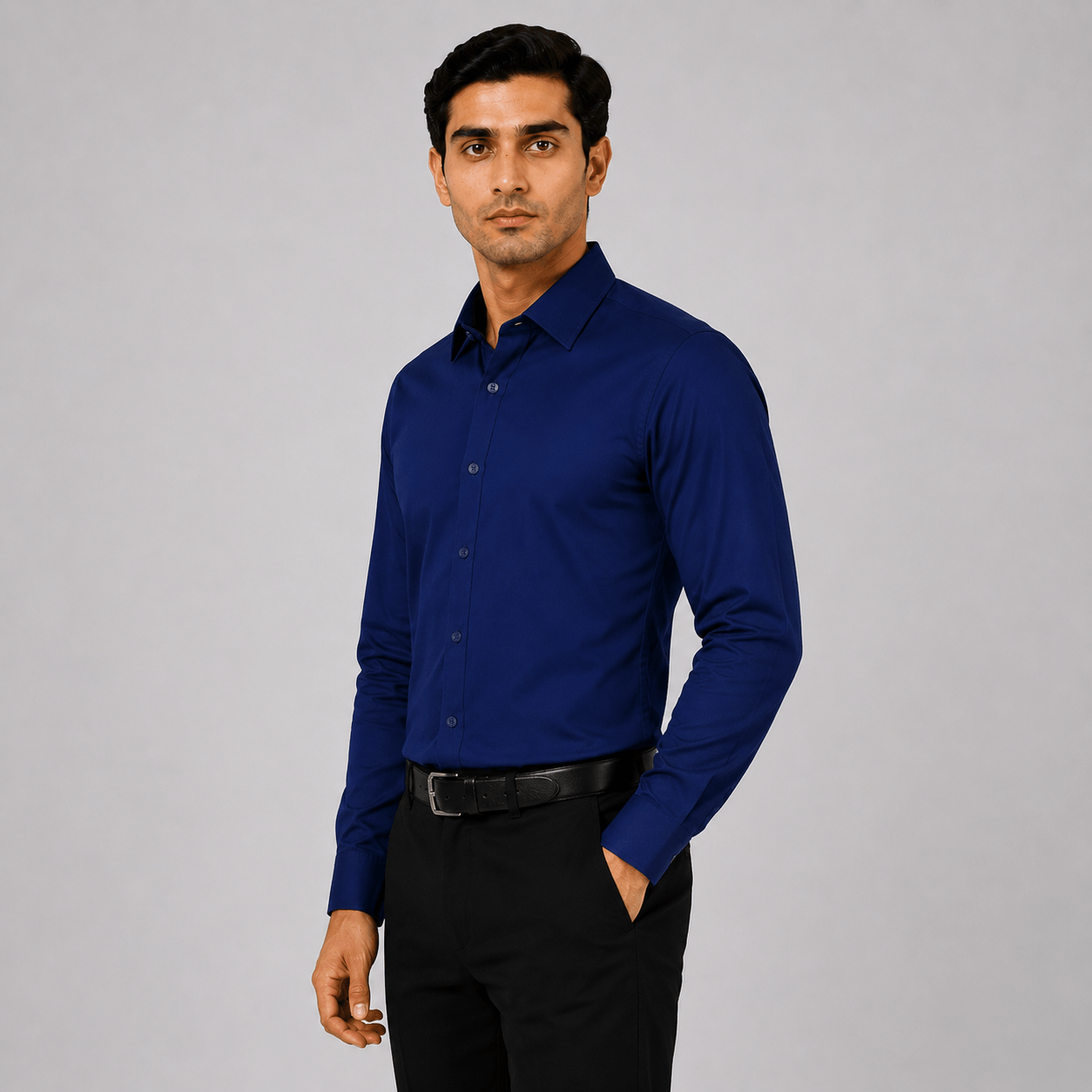 Navy Blue Formal Shirt For Men