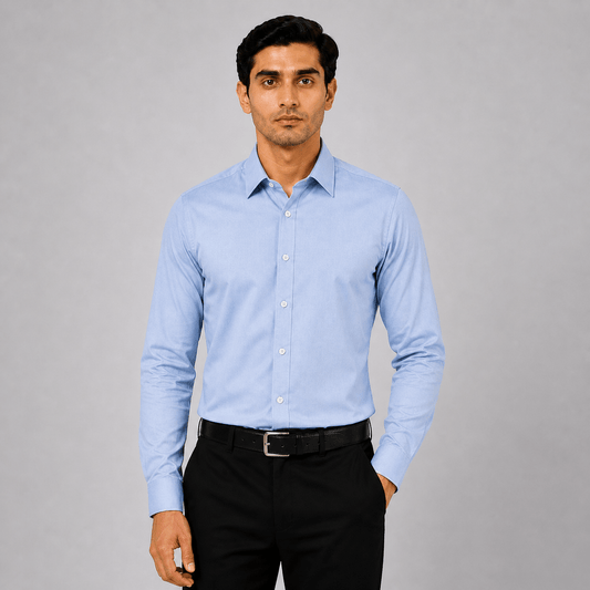 Light Blue Oxford Premium Formal Shirt For Men