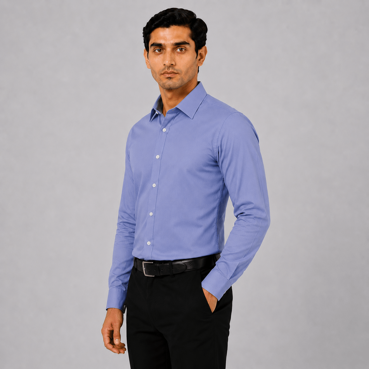 Periwinkle Blue Premium Formal Shirt For Men